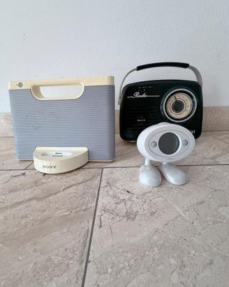 Lotto radio Sony + radio retrò + speaker design