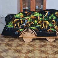 Coppia di ventagli decorativi orientali grandi