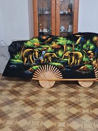 Coppia di ventagli decorativi orientali grandi