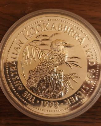The Australian KOOKABURRA 1 kg 999 silver 1993