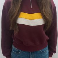 FELPA DONNA BERSHKA MEZZA ZIP