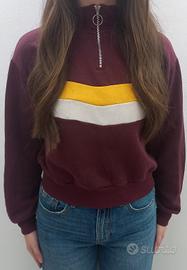 FELPA DONNA BERSHKA MEZZA ZIP