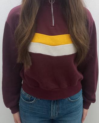 FELPA DONNA BERSHKA MEZZA ZIP