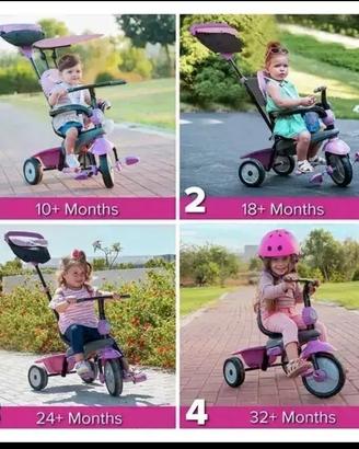 Triciclo 4 in 1 vanilla pink - smartTrike