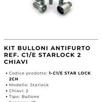 bulloni antifurto ruote FARAD con 2 chiavi