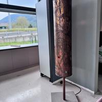 Lampada in rame e marmo