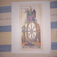 quadro stampa con carta tarocco vintage