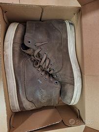 Scarponcini rinforzati moto in pelle