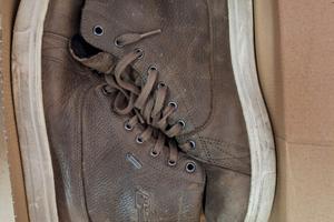 Scarponcini rinforzati moto in pelle