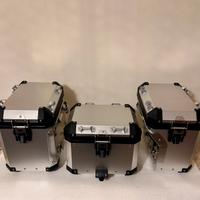 Tris valigie in alluminio per bmw 900/1200/1250