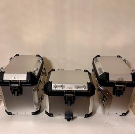 Tris valigie in alluminio per bmw 900/1200/1250