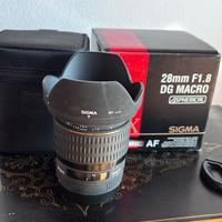 Ottica Sigma 28 mm F 1.8 DG attacco Canon EF
