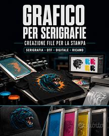 Grafico specializzarto per SERIGRAFIE