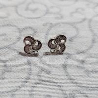 Orecchini a bottoncino argento 925 e strass