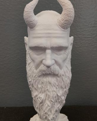 God of War Mimir busto 17cm stampato in 3D 