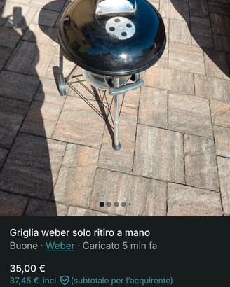 griglia weber ritiro a mano