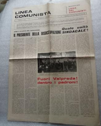 Linea comunista numero unico 1972 controcultura