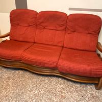 Divano 3 posti in legno massello