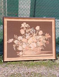 QUADRO ARAZZO RICAMATO A MANO EPOCA 900 