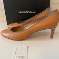Décolleté con Tacco Armani in pelle 