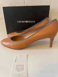 Décolleté con Tacco Armani in pelle 