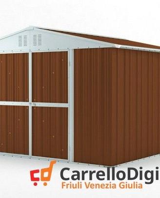 Box struttura lamiera Acciaio 327x307 legno scuro