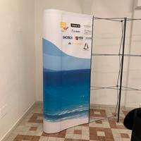 Wall-up display fotografico 3x2mt trasportabile