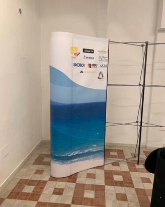 Wall-up display fotografico 3x2mt trasportabile