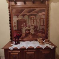 Cassapanca con appendiabiti