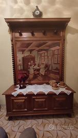 Cassapanca con appendiabiti