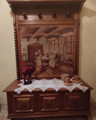 Cassapanca con appendiabiti