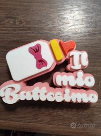 decorazione polistirolo "IL MIO BATTESIMO"