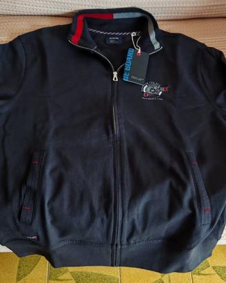 Felpa uomo Be Board blu zip intera taglia L