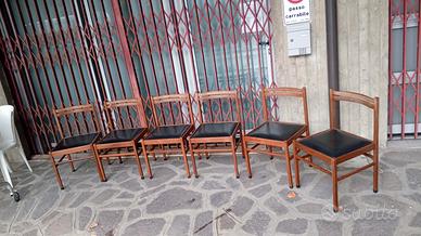 6 sedie vintage, anni  70