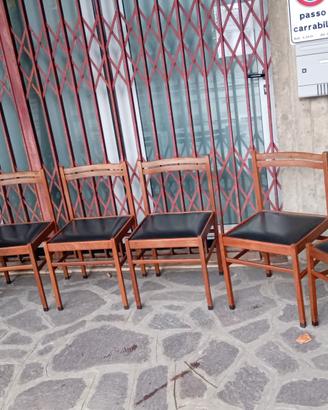 6 sedie vintage, anni  70