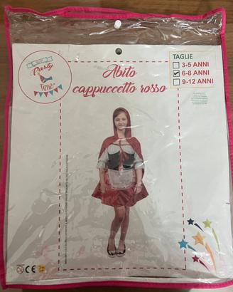 Vestito, carnevale Cappuccetto Rosso