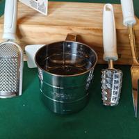 Set 4 utensili da cucina, inox, marca “Pedrini”