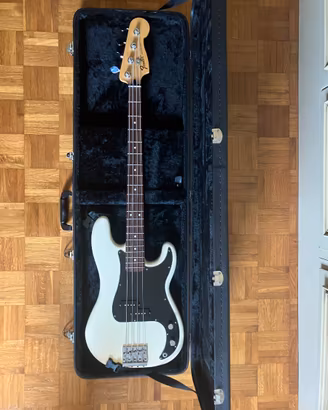 Basso elettrico Fender Precision MX bianco