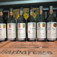 Stock 6 Vintage Bottles BAROLO,BARBARESCO,DOLCETTO
