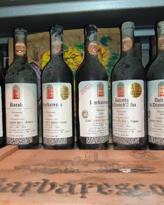 Stock 6 Vintage Bottles BAROLO,BARBARESCO,DOLCETTO