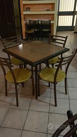Set 4 sedie + tavolo per ristorante/pub/pizzeria