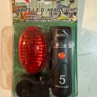 Kit luci led anteriore e posteriore per bici