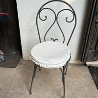 8 sedie in ferro stile shabby chic