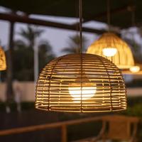 Lampada in vimini ricaricabile con telecomando