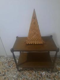 TAVOLINO PIU TRAPEZIO ARTIGIANALa  con vongole