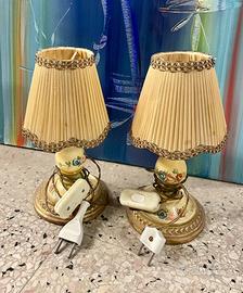 Coppia di Abajour in legno fine 800’