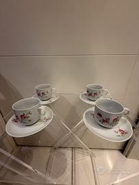 Tazze con piattino da caffè anni 50  porcellana