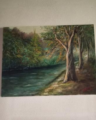 Quadro olio su tela paesaggio 