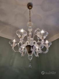 Lampadario in vetro di Murano