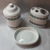 Set accessori bagno decorato